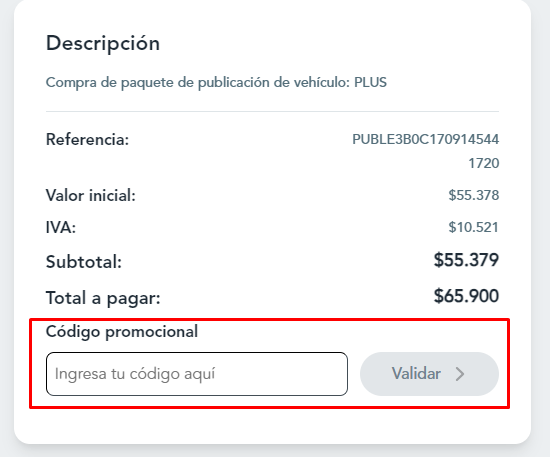 Descuento Cupón de descuento Carro Ya